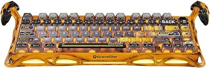 GravaStar Mercury K1 Pro Wireless Gaming Keyboard, Handcrafted Battle-Worn Mechanical Keyboard, Alum