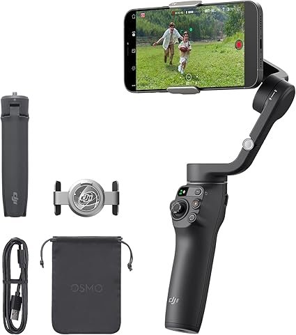 DJI Osmo Mobile 6 Gimbal Stabilizer for Smartphones, 3-Axis Phone Gimbal, Built-In Extension Rod, Ob