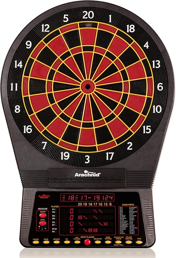Arachnid Cricket Pro 800 Electronic Dartboard with NylonTough Segments for Improved Durability and P