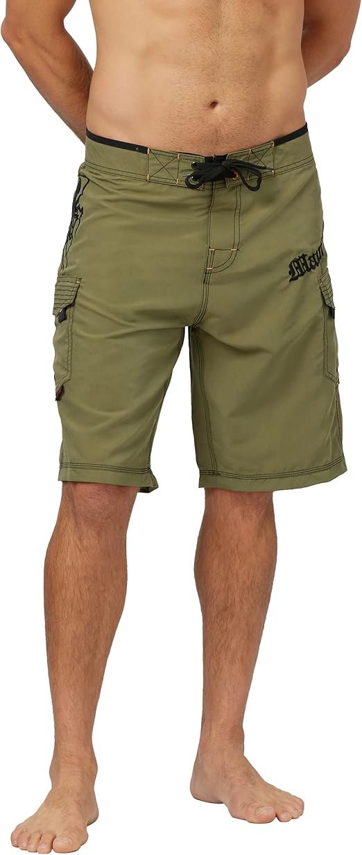 Maui Rippers Men’s Board Shorts - Octo Tako | Triple Stitch Quick Dry Men’s Swim Trunks