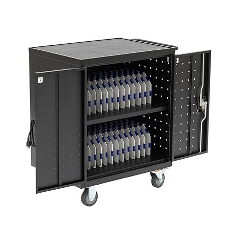 Pearington 30 Device Mobile Charging/Storage Cart for iPads, Tablets, Laptop, and Chromebook, Up to 