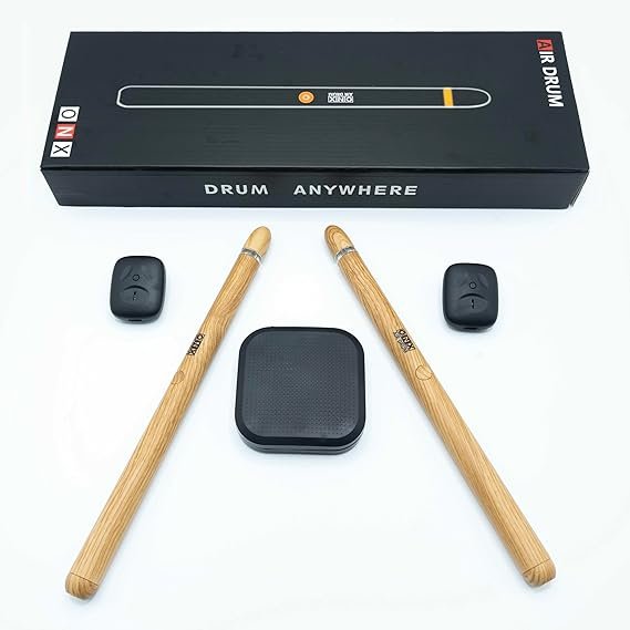Virtual Electric Drumsticks Air Drum Sticks 4rd Gen., Air Drum with Drumsticks, Pedals, Bluetooth an