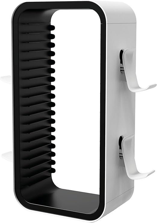 Universal Games Storage Tower Pro - for Up to 18 Games - with Controller Holder for up to 4 Gamepads