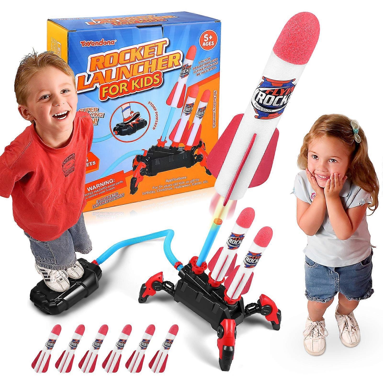 Kids Toys Boys Flying Rocket Toys Kids Toys Air Rocket Launcher Foam Rockets Kid Toys