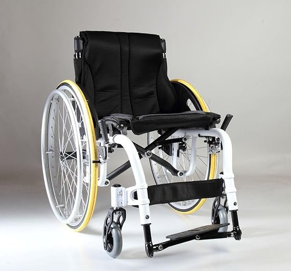 Karman White Frame Ultra Lightweight Wheelchair, 18" D x 18" D