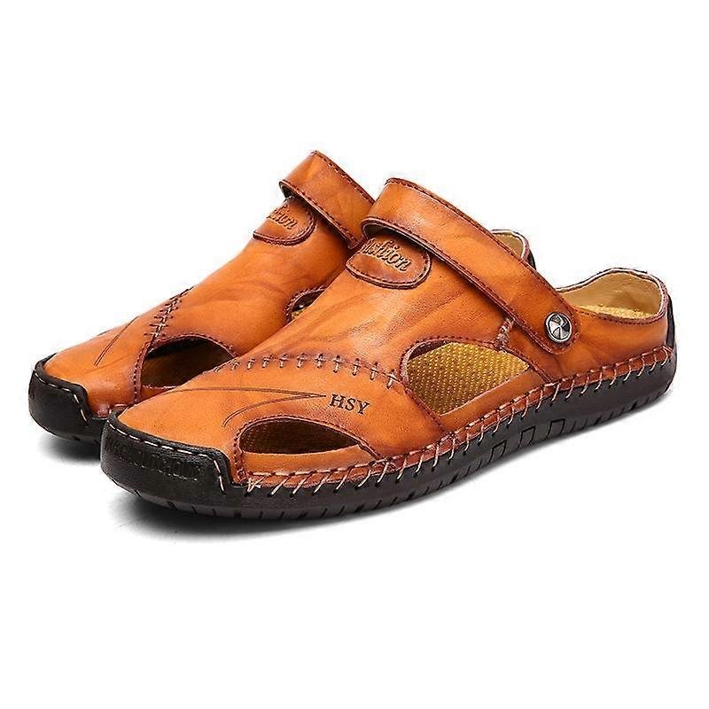 Men s Large Size Leather Beach Sandals