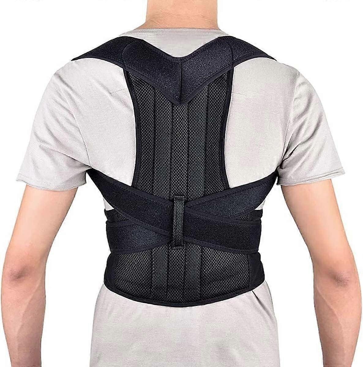Posture Corrector for Women and Men, Adjustable Posture Support (Black)