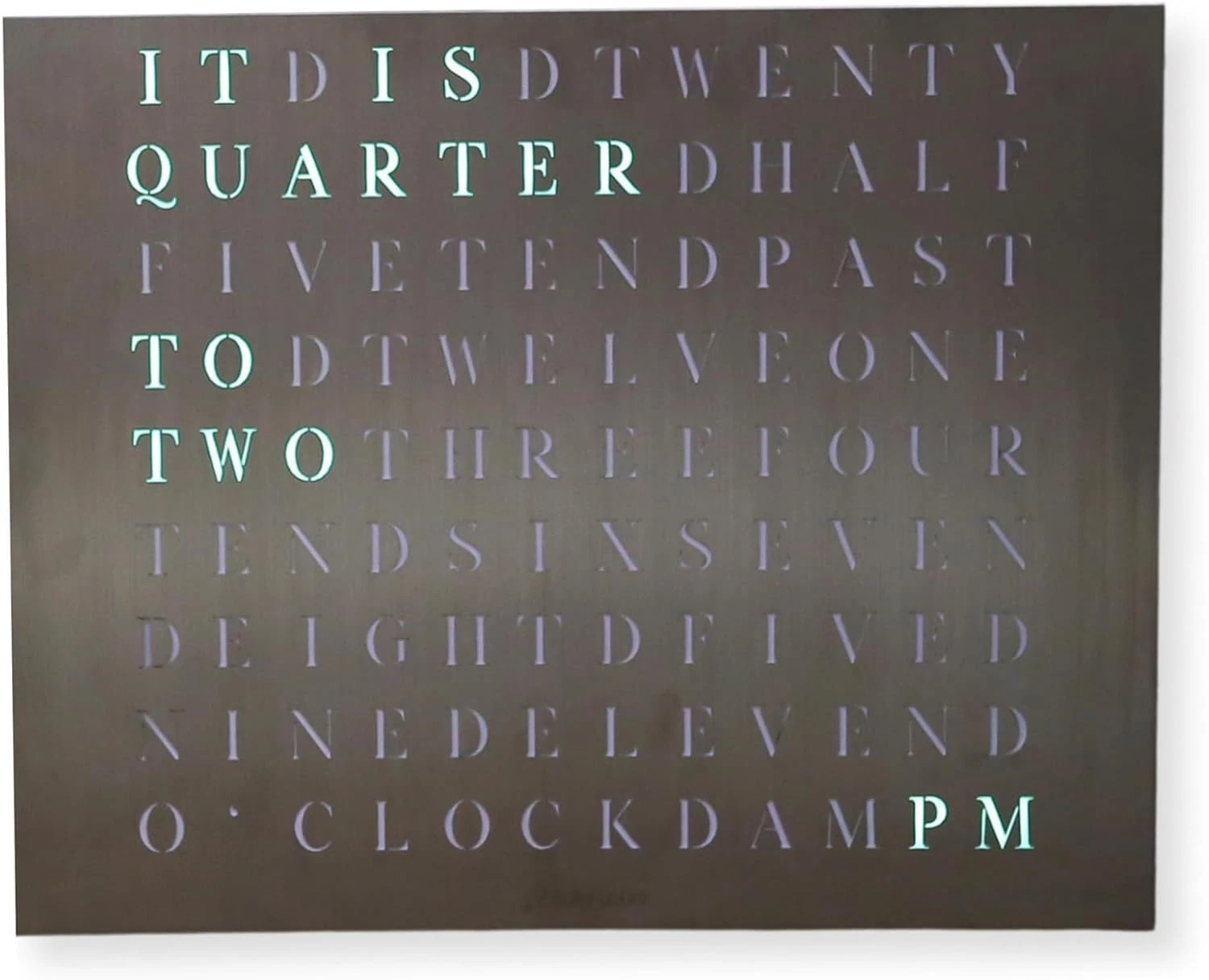 Digitale LED Wortuhr Wandbild - Smart WLAN gesteuert moderne Wohndeko-